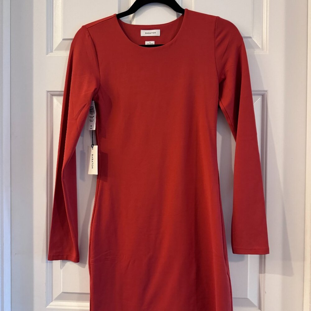 NWT Aritzia Babaton Contour Crew Long Sleeve Dress W size M